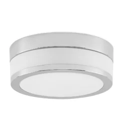 Lámpara de techo Lindby Flavi, Ø 23 cm, cromado, cristal, IP44, E27