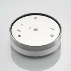 Lámpara de techo Lindby Flavi, Ø 28 cm, níquel, cristal, IP44, E27