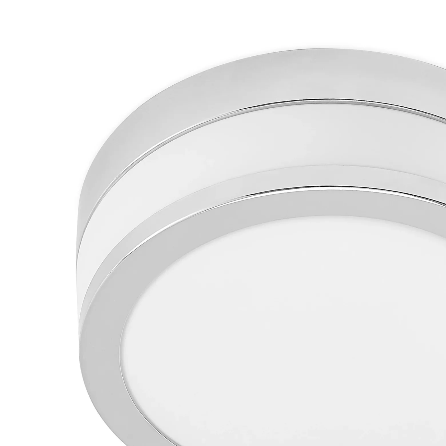 Lámpara de techo Lindby Flavi, Ø 23 cm, cromado, cristal, IP44, E27