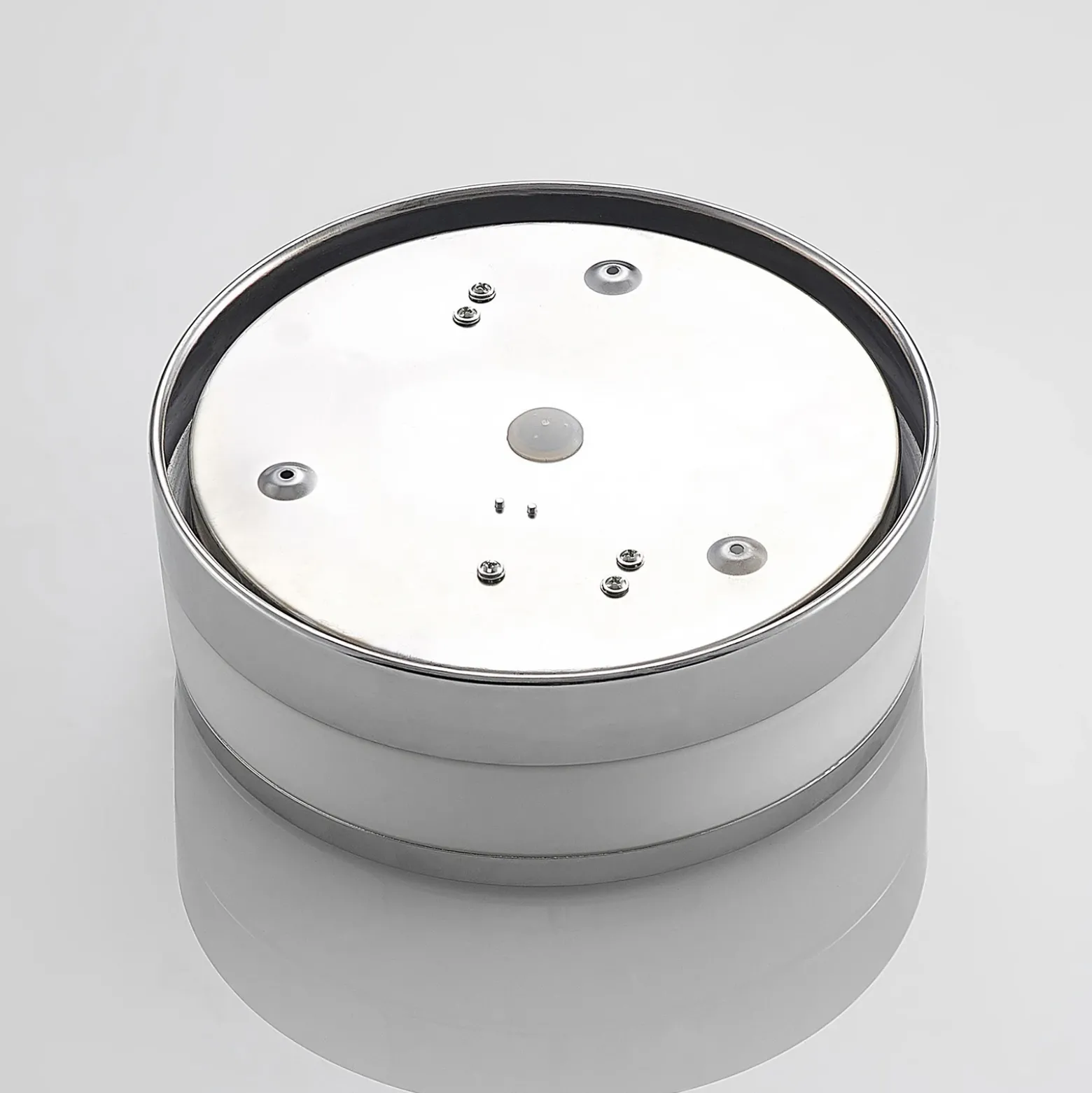Lámpara de techo Lindby Flavi, Ø 23 cm, cromado, cristal, IP44, E27