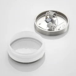 Lámpara de techo Lindby Flavi, Ø 23 cm, níquel, cristal, IP44, E27