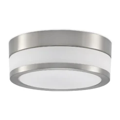 Lámpara de techo Lindby Flavi, Ø 23 cm, níquel, cristal, IP44, E27