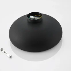 Lámpara de techo Lindby Gerwina, negro/oro, metal, 40 cm, E27