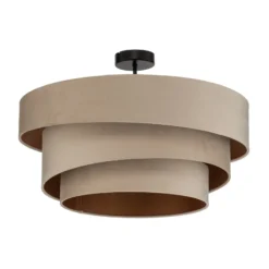 Lámpara de techo Lindby Jusari, color crema, tejido, Ø 56 cm, E27
