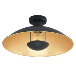 Lámpara de techo Lindby Narisara, Ø 40 cm, E27, negro-oro