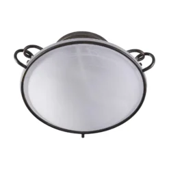 Lámpara de techo Lindby Rando, plata envejecida, cristal, Ø 50 cm, E27