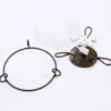 Lámpara de techo Lindby Rando, plata envejecida, cristal, Ø 50 cm, E27