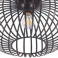 Lámpara de techo Lindby Rosalea, color cobre, metal, 40 cm, E27