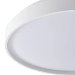Lámpara de techo Lindby Smart LED Mirren, blanca, metal, CCT, Tuya