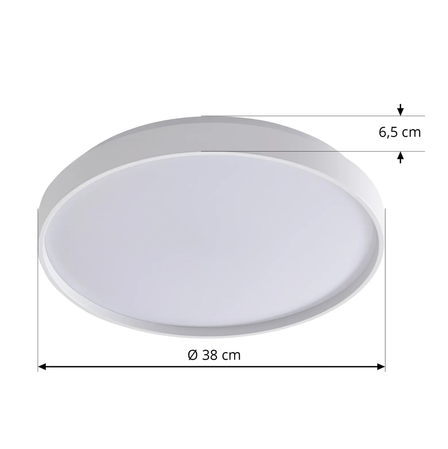 Lámpara de techo Lindby Smart LED Mirren, blanca, metal, CCT, Tuya