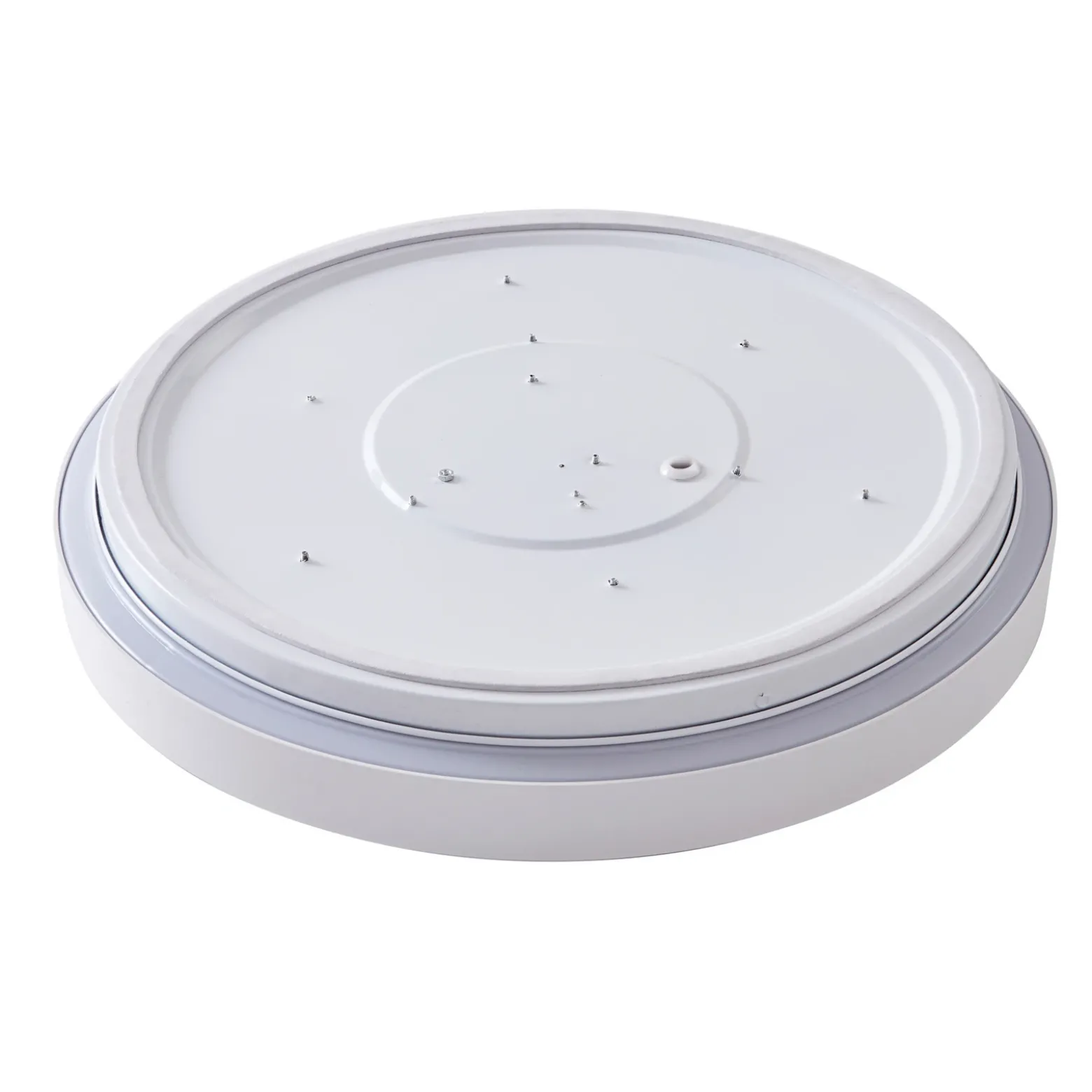 Lámpara de techo Lindby Smart LED Mirren, blanca, metal, CCT, Tuya