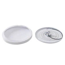 Lámpara de techo Lindby Smart LED Mirren, blanca, metal, CCT, Tuya