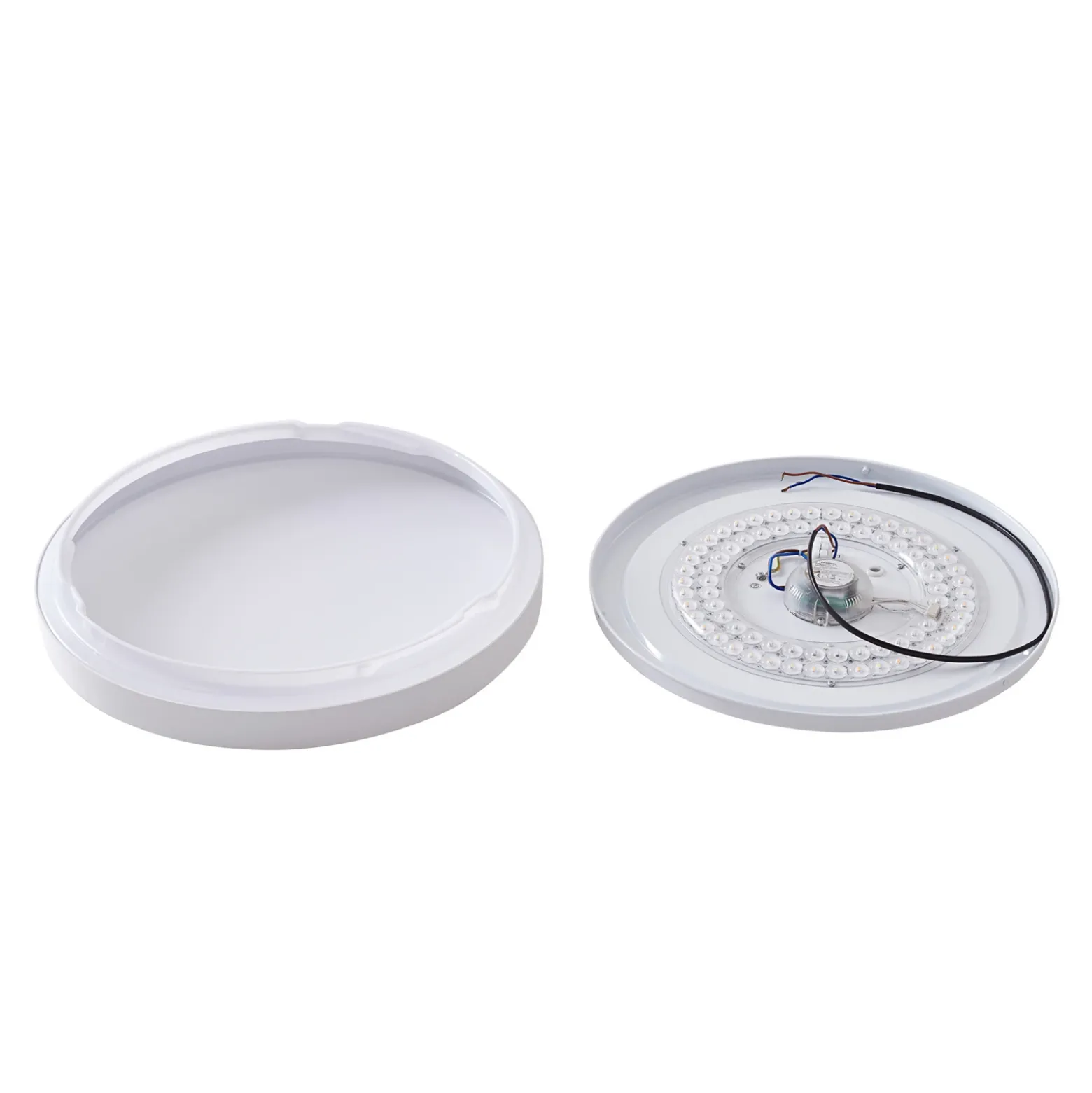 Lámpara de techo Lindby Smart LED Mirren, blanca, metal, CCT, Tuya