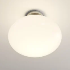 Lámpara de techo Lindby Sonika, Ø 40 cm, color níquel, cristal, E27