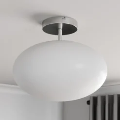 Lámpara de techo Lindby Sonika, Ø 40 cm, color níquel, cristal, E27