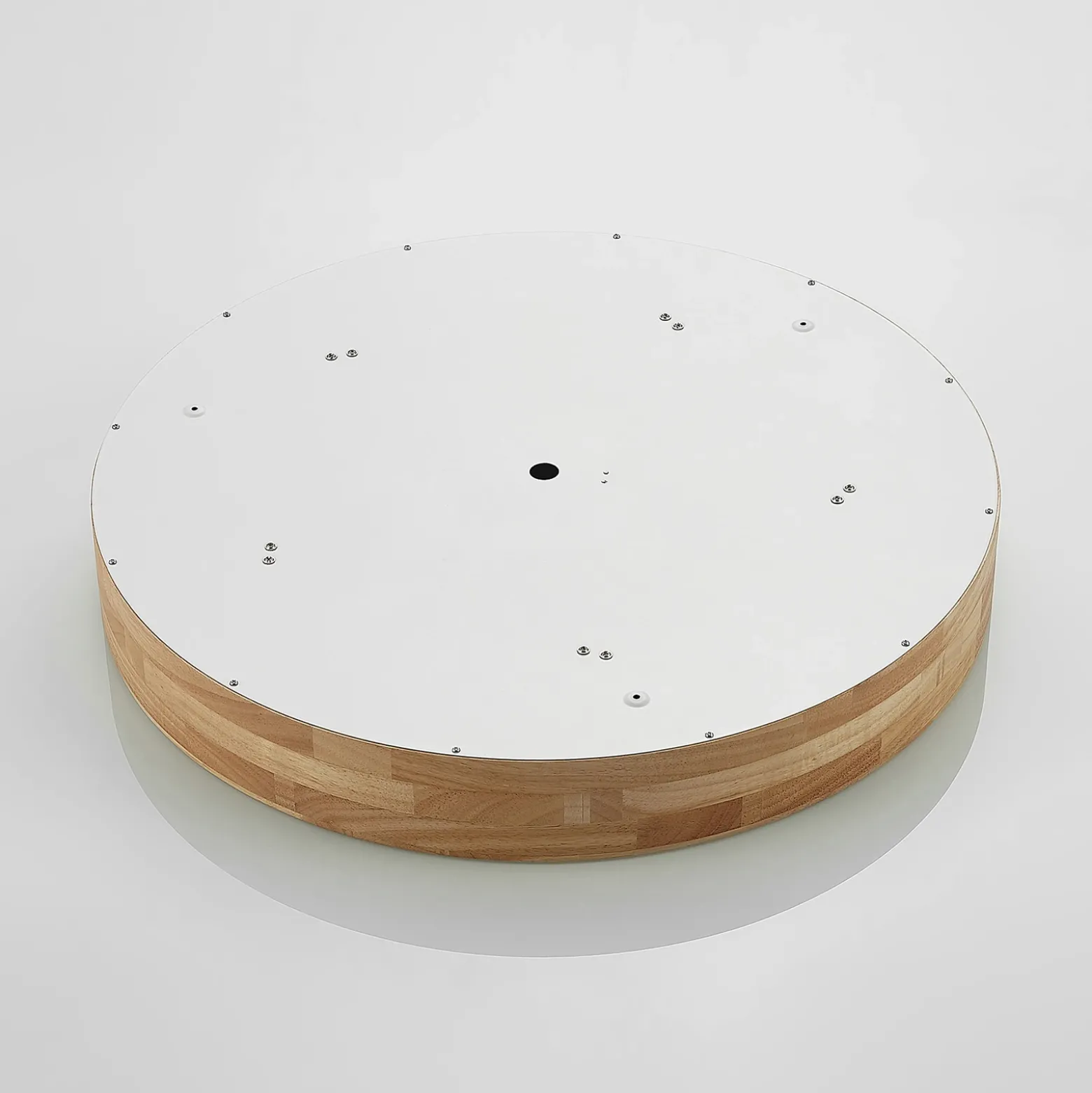 Lámpara de techo Lindby Tanju, Ø 60 cm, 5 luces, madera de caucho, E27