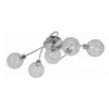 Lámpara de techo Lindby Ticino, 65 cm, 5 luces, metal, cristal