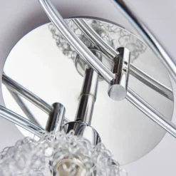 Lámpara de techo Lindby Ticino, 65 cm, 5 luces, metal, cristal