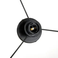 Lámpara de techo Lindby Yaelle, Ø 40 cm, ratán, negro, E27