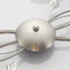 Lámpara de techo Lindby Yannie, 6 luces, 106 cm, níquel/blanco, cristal