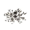 Lámpara de techo Lindby Yos, 8 luces, 85 cm, negro y dorado, E14