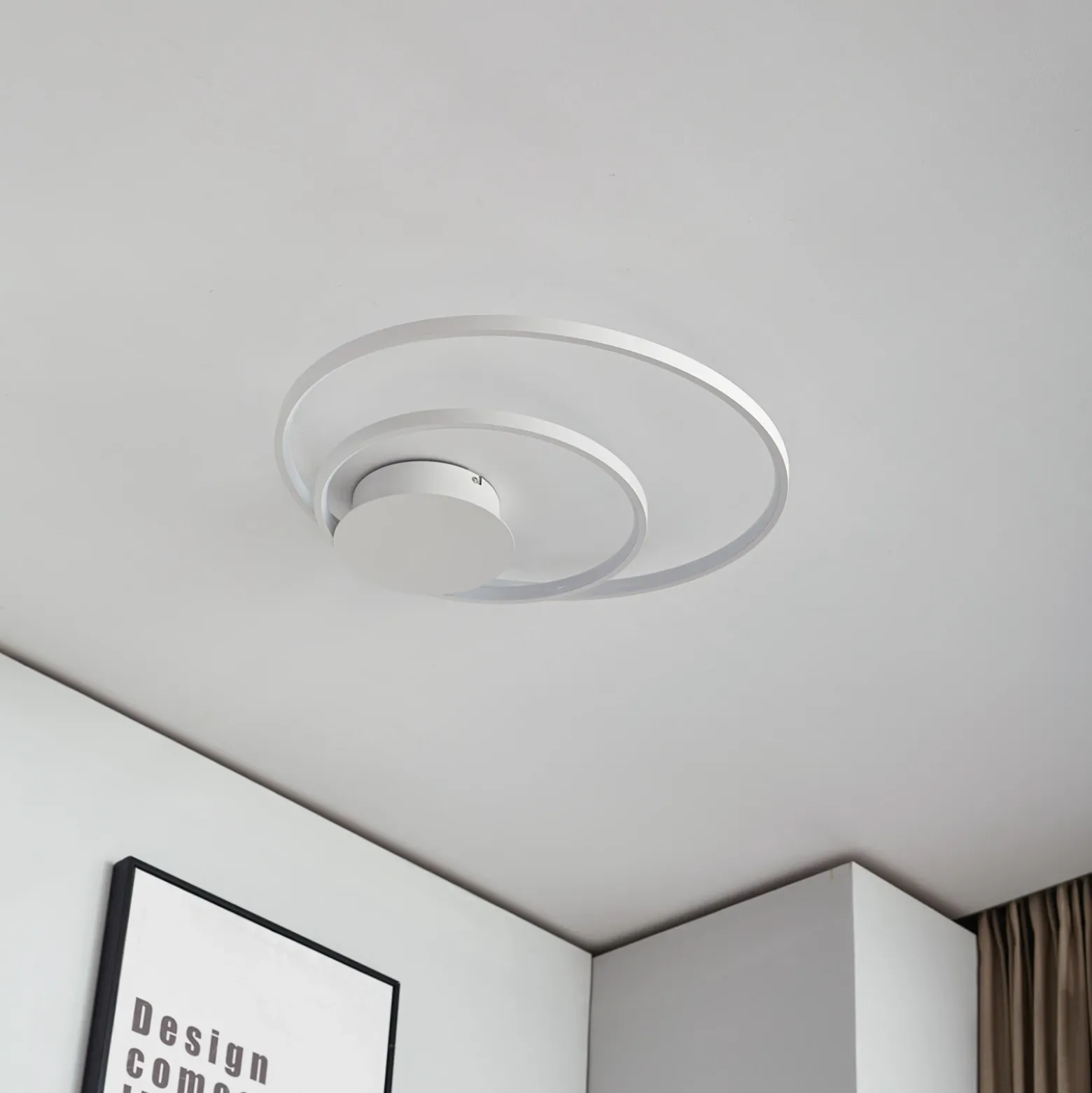 Lámpara de techo Nerwin LED de Lindby, redonda, blanca