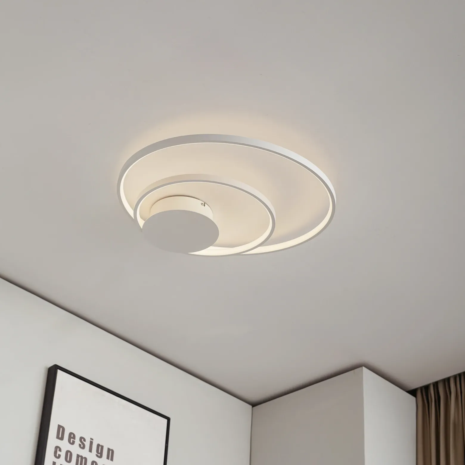 Lámpara de techo Nerwin LED de Lindby, redonda, blanca