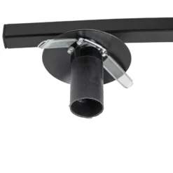 Lámpara de techo OPUS, longitud 84 cm, gris humo/negro, 4 luces.