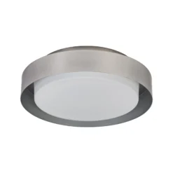 Lámpara de techo ORBIS MADRID de OSRAM, níquel, Ø 29 cm, metal/vidrio