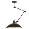 Lámpara de techo 808 orientable, 1 luz, negro/dorado