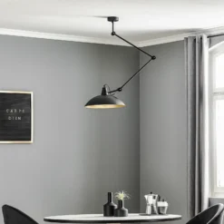 Lámpara de techo 808 orientable, 1 luz, negro/dorado
