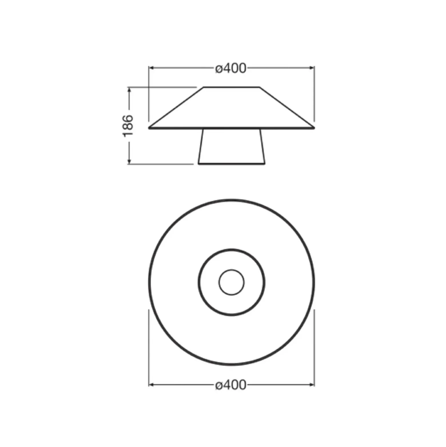 Lámpara de techo OSRAM Decor Bamboo Paper Hat Ø 40 cm, bambú E27