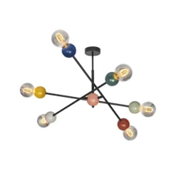 Lámpara de techo OSRAM Decor Bubble, 6 luces, acero, multicolor, E27