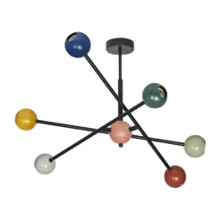 Lámpara de techo OSRAM Decor Bubble, 6 luces, acero, multicolor, E27