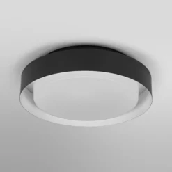 Lámpara de techo OSRAM ORBIS MADRID, negra, Ø 29 cm, metal/vidrio
