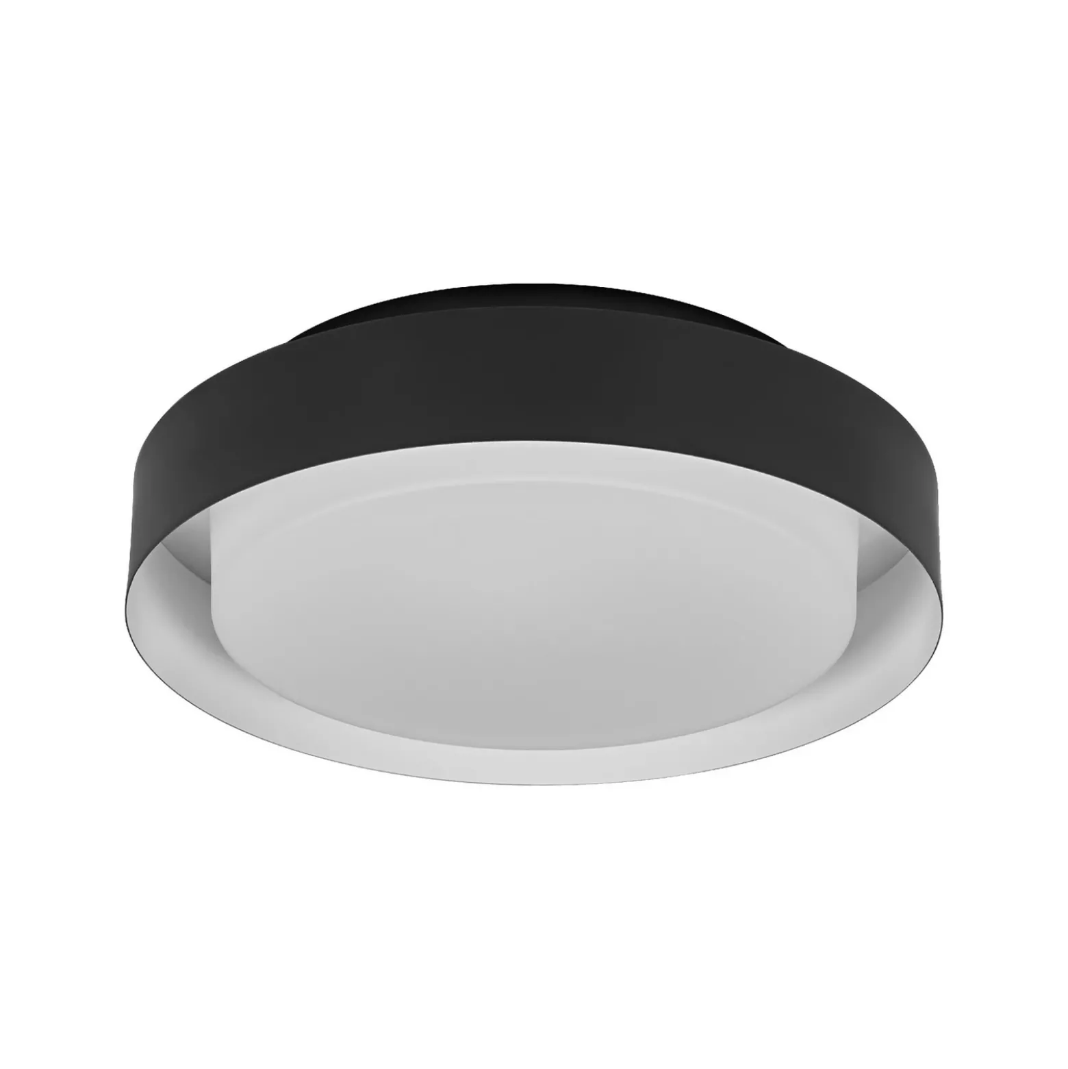 Lámpara de techo OSRAM ORBIS MADRID, negra, Ø 29 cm, metal/vidrio
