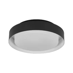 Lámpara de techo OSRAM ORBIS MADRID, negra, Ø 29 cm, metal/vidrio