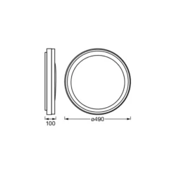 Lámpara de techo OSRAM SMART+ WiFi ORBIS ZEST negra 50 cm RGBCCT