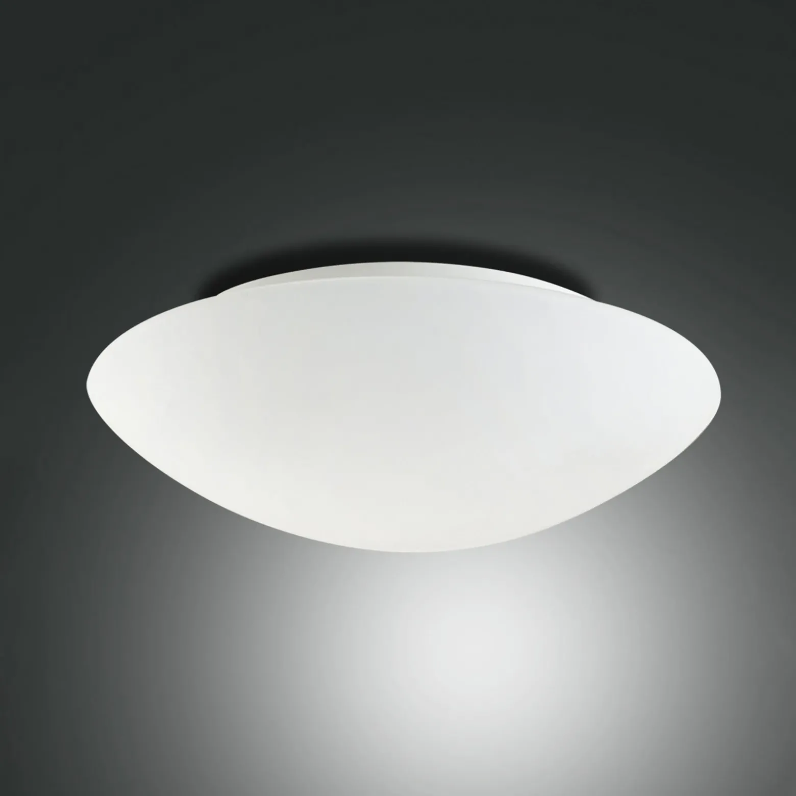 Lámpara de techo Pandora, Ø 46 cm, cristal, blanco