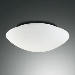 Lámpara de techo Pandora, Ø 36 cm, cristal, blanco