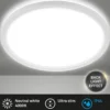 Lámpara de techo para baño LED Slim Drip, blanca, Ø 42 cm