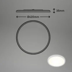 Lámpara de techo para baño LED Slim Drip, blanca, Ø 42 cm