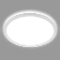 Lámpara de techo para baño LED Slim Drip, blanca, Ø 42 cm