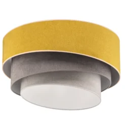 Lámpara de techo Pastell Trio Ø 60 cm mostaza/gris/gris claro