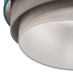 Lámpara de techo Pastell Trio 45 cm turquesa/gris/gris claro