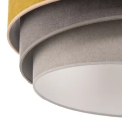 Lámpara de techo Pastell Trio Ø 45 cm mostaza/gris/gris claro