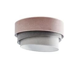 Lámpara de techo Pastell Trio Ø 45 cm rosa/gris/gris claro