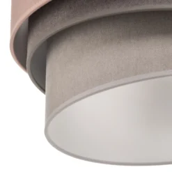 Lámpara de techo Pastell Trio Ø 45 cm rosa/gris/gris claro