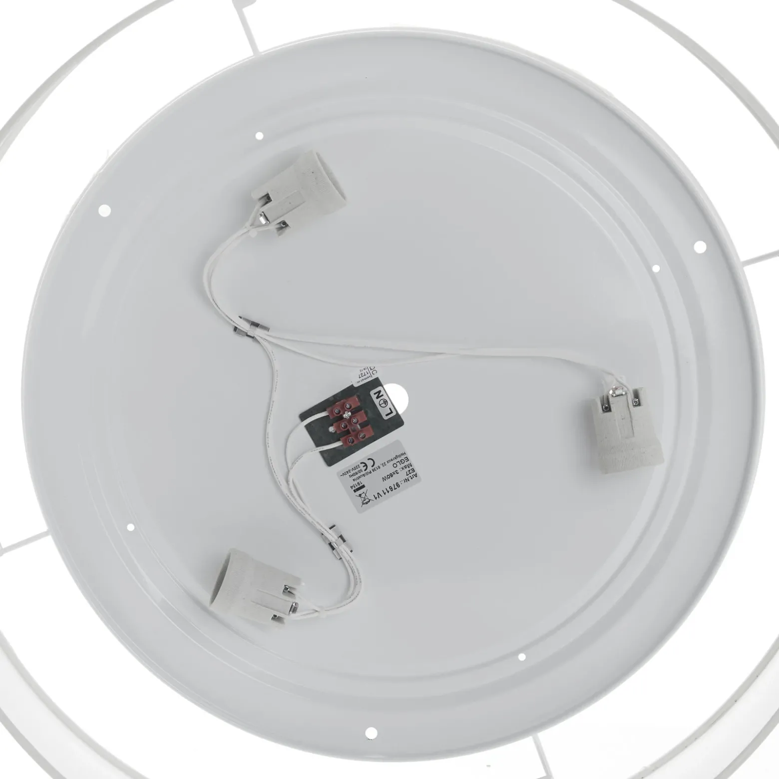Lámpara de techo Pasteri, blanca, 57 cm