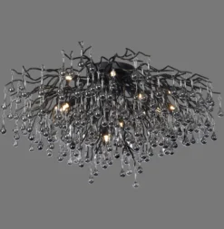 Lámpara de techo Paul Neuhaus Icicle, 14 luces, negra